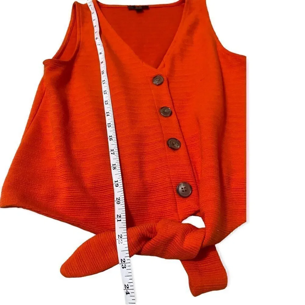 J. Crew textured tie front tank top vest